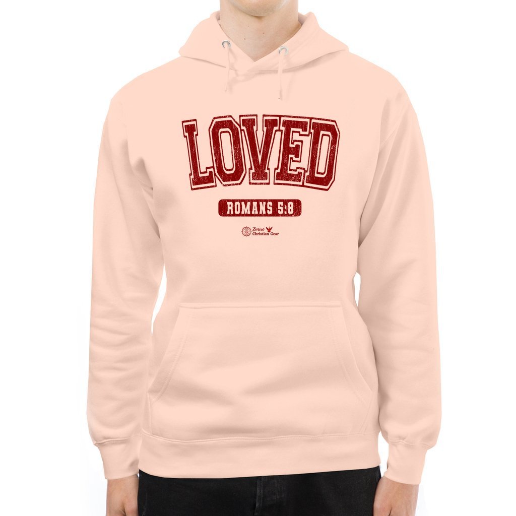 Loved | Romans 5:8 Premium Hoodie - Zealous Christian Gear - 10