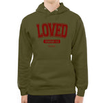 Loved | Romans 5:8 Premium Hoodie - Zealous Christian Gear - 5