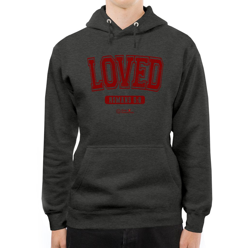 Loved | Romans 5:8 Premium Hoodie - Zealous Christian Gear - 7