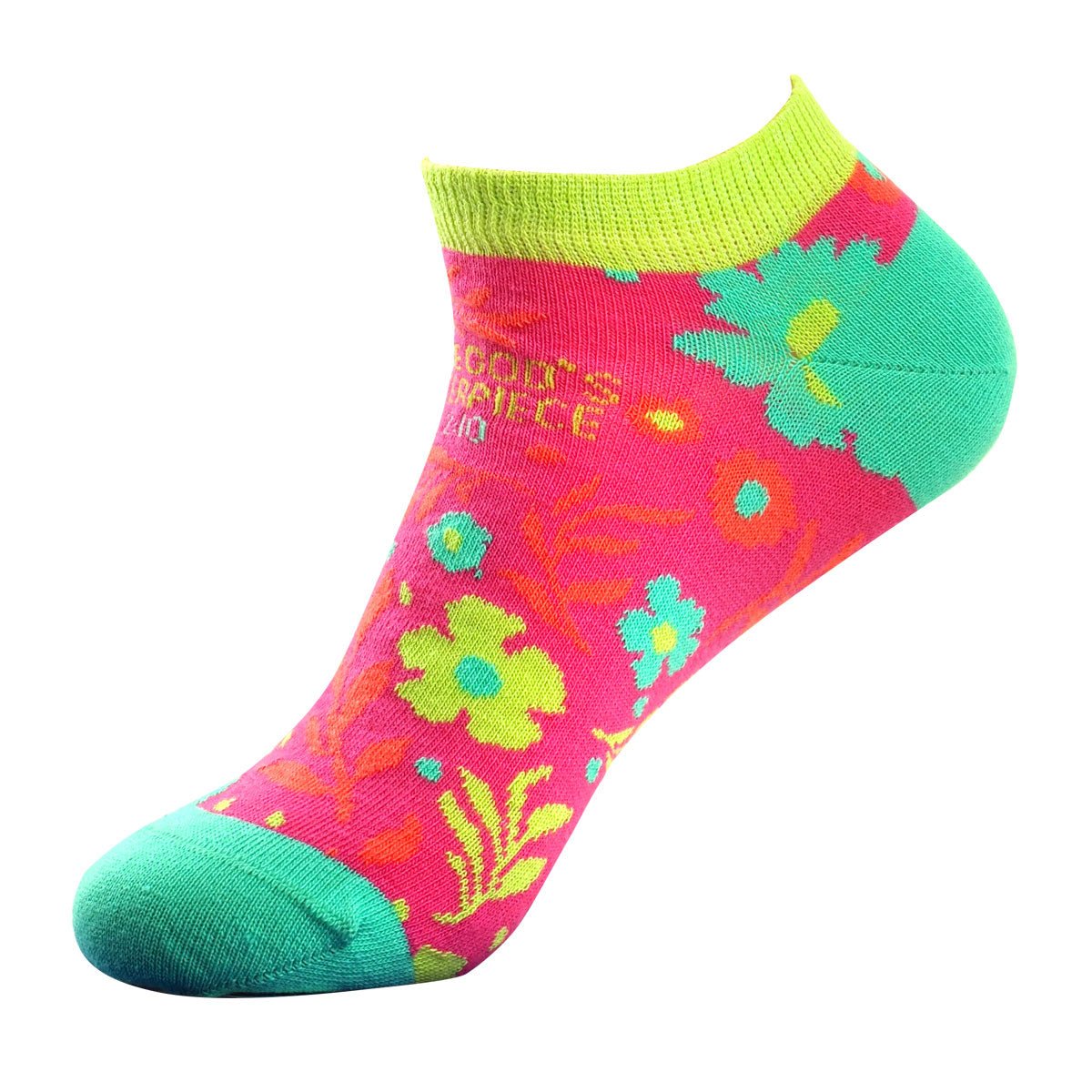 Masterpiece Floral™ | Bless My Sole® Ankle Socks - Zealous Christian Gear - 1