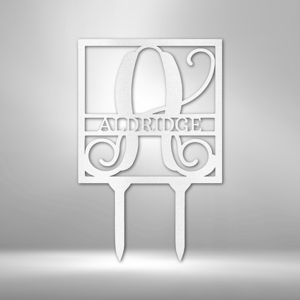 Monogram Square Stake | Metal Yard Art - Zealous Christian Gear - 5