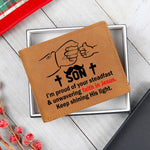 SON: I'm Proud of Your Faith In Jesus | Graphic Leather Wallet - Zealous Christian Gear - 9