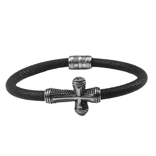 Textured Cross | Kerusso® Men's Bracelet - Zealous Christian Gear - 1