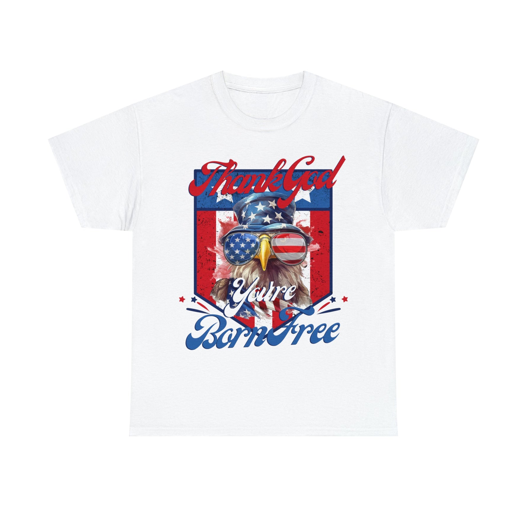 Thank God You're Born Free | Patriotism | Unisex Heavy Cotton T-Shirt - Zealous Christian Gear - 9