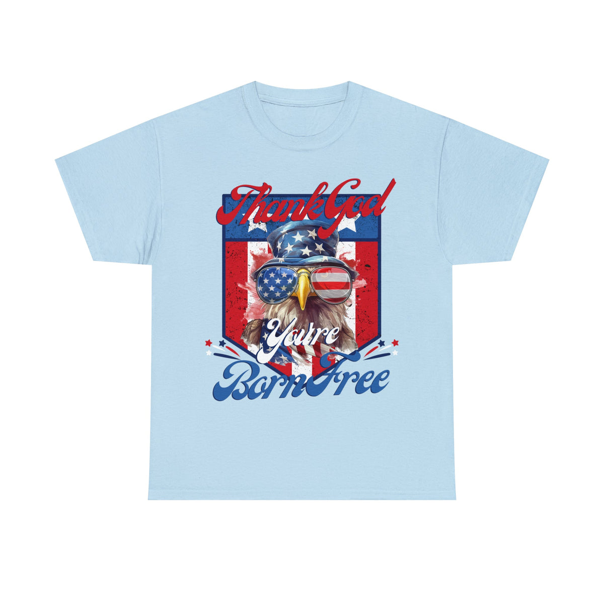 Thank God You're Born Free | Patriotism | Unisex Heavy Cotton T-Shirt - Zealous Christian Gear - 10