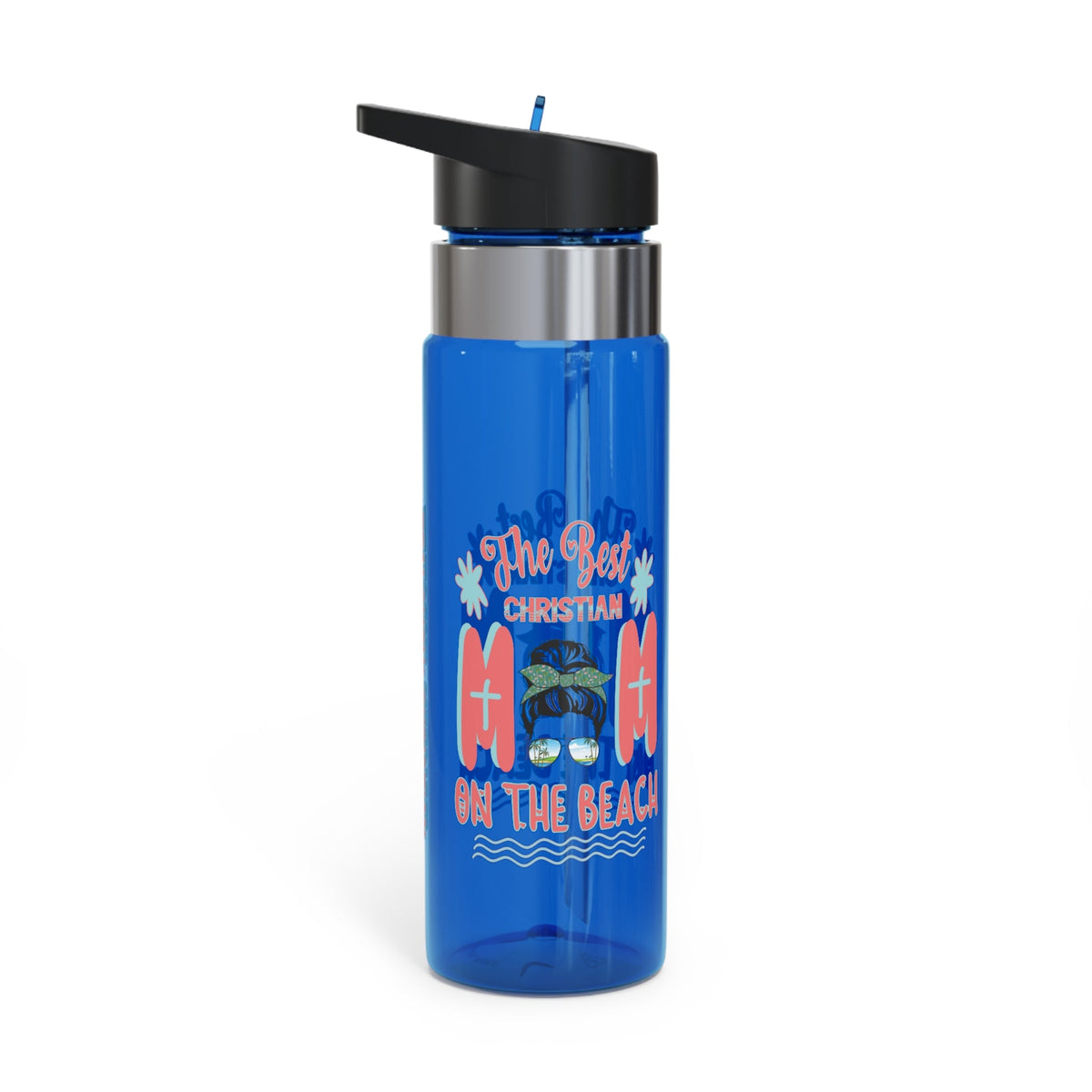 The Best Christian Mom On The Beach Sport Bottle | Zealously Christian - Zealous Christian Gear - 11