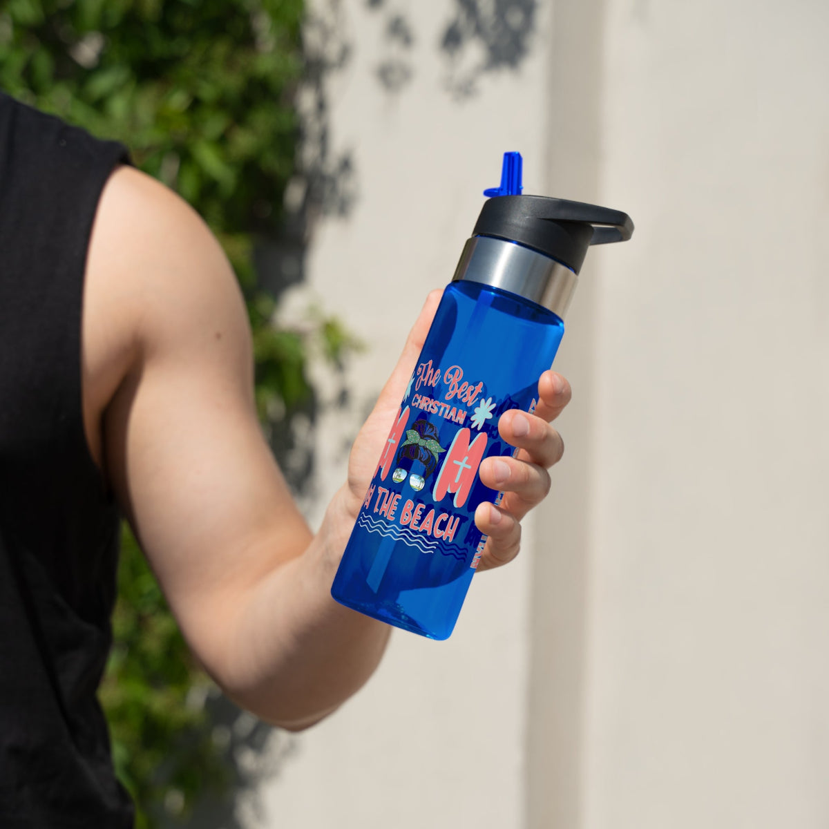 The Best Christian Mom On The Beach Sport Bottle | Zealously Christian - Zealous Christian Gear - 13