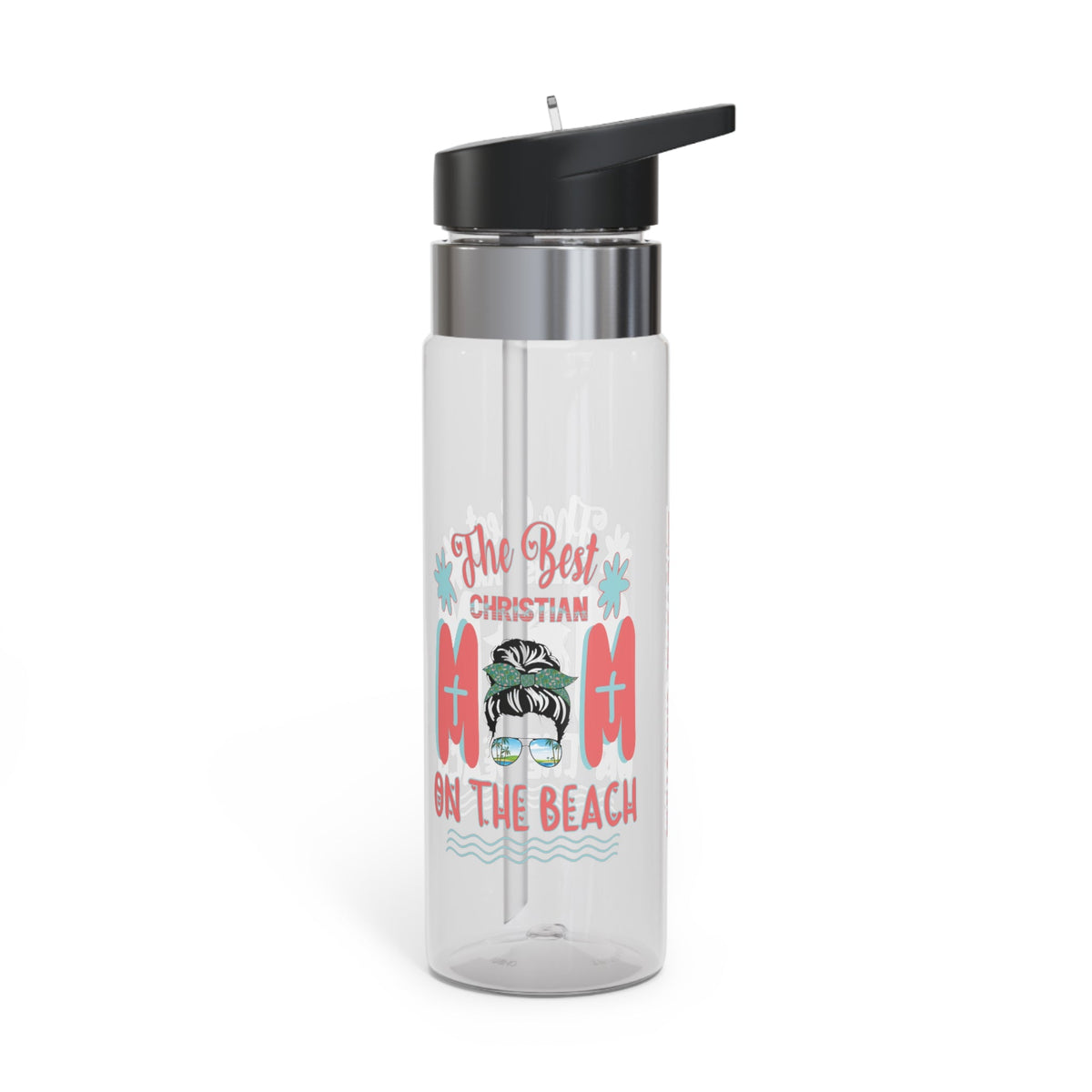 The Best Christian Mom On The Beach Sport Bottle | Zealously Christian - Zealous Christian Gear - 6