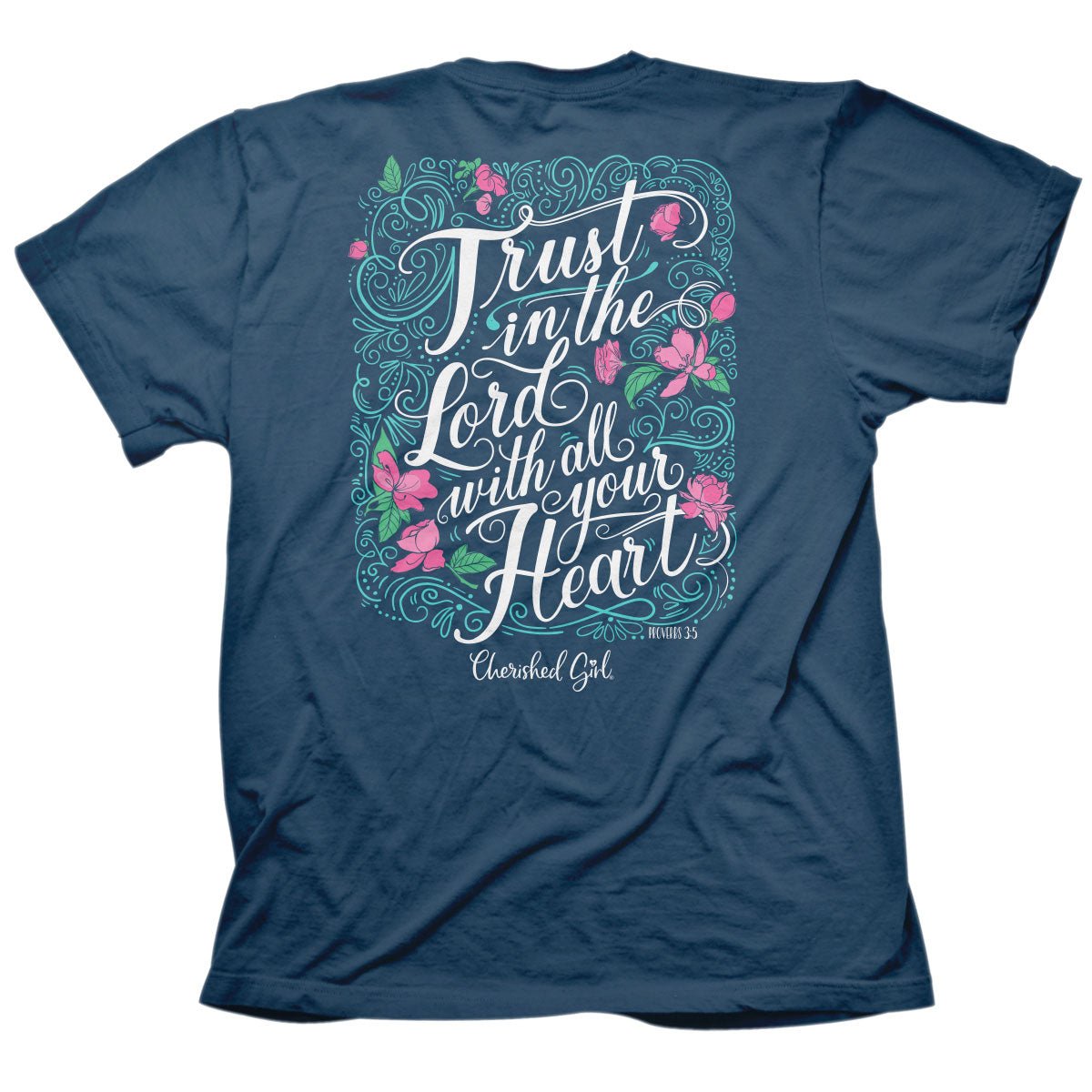 Trust Script™ | Cherished Girl® Womens T-Shirt - Zealous Christian Gear - 2