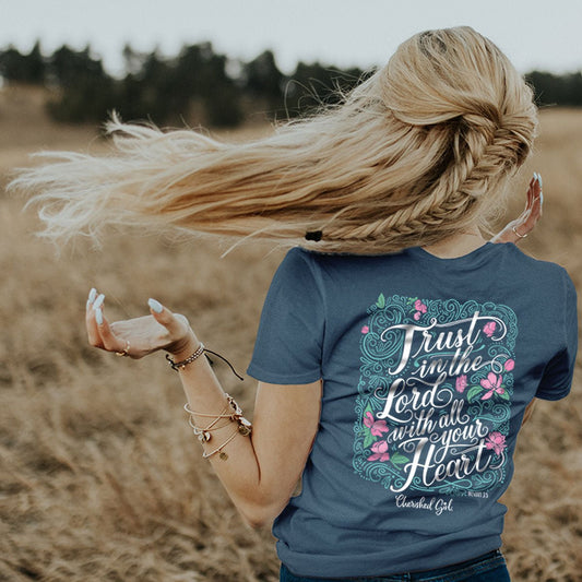 Trust Script™ | Cherished Girl® Womens T-Shirt - Zealous Christian Gear - 1