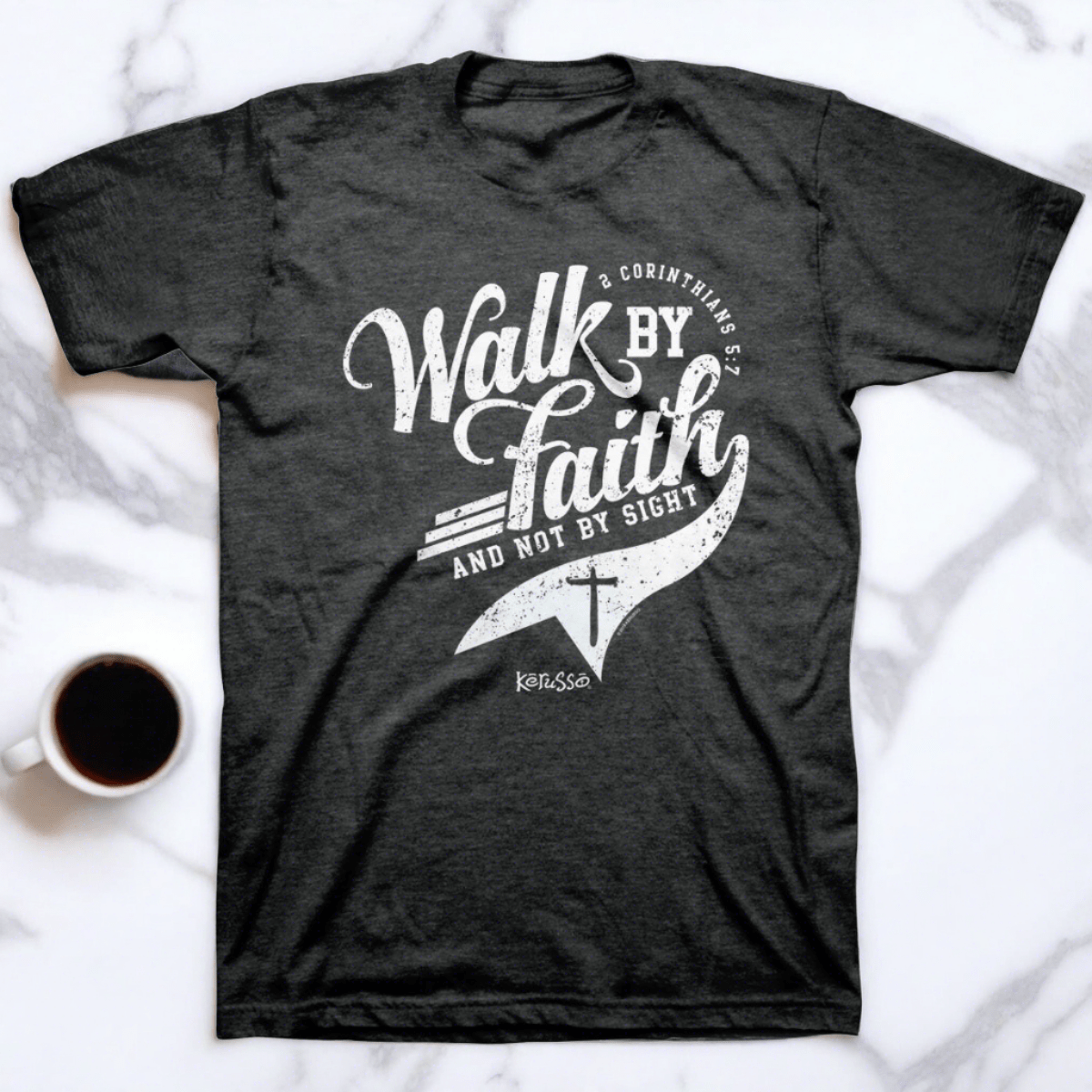 Walk By Faith™ | Kerusso® Christian T-Shirt - Zealous Christian Gear - 1