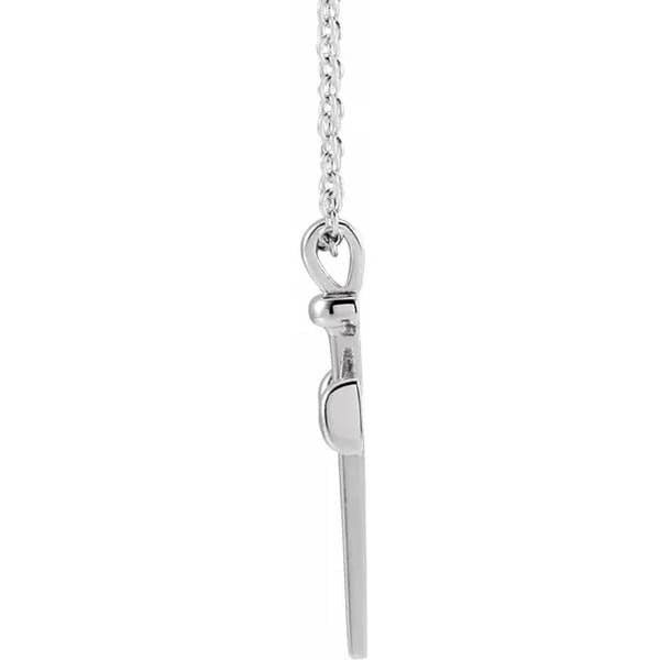 Women's Cross of Nails Sterling Silver Necklace - Zealous Christian Gear - 3