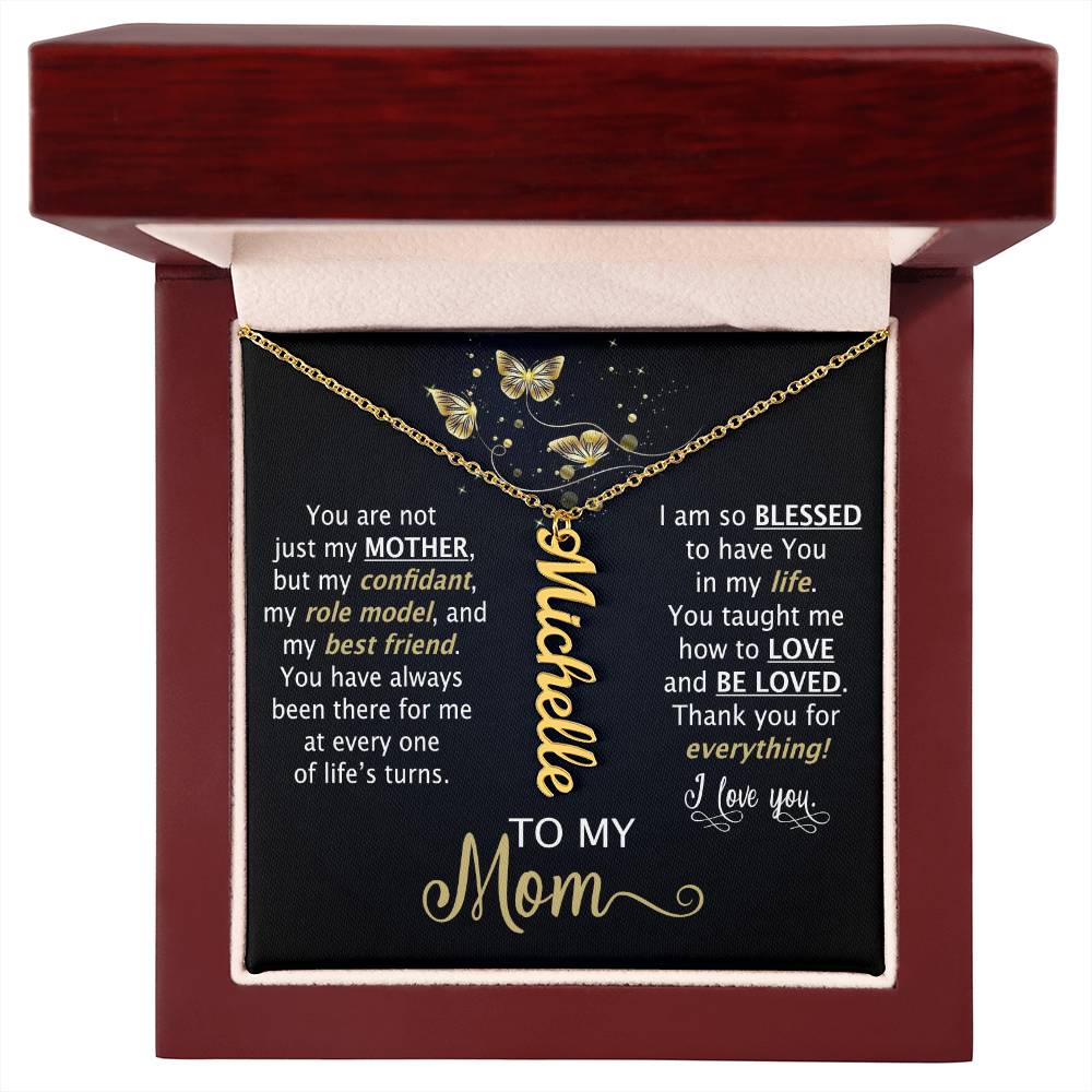 You Are Not Just My Mother | Personalized Vertical Name Necklace | To My Mom - Zealous Christian Gear - 8