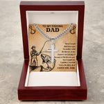 You're the REEL Deal | To My Fishing Dad | I Love You, Dad | Cuban Chain Cross Necklace - Zealous Christian Gear - 7