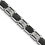 0.25 Carat Diamond Studded Men's Cross Bracelet - Zealous Christian Gear - 2