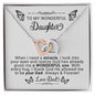 A Wonderful Miracle | To My Wonderful Daughter | Love Dad Interlocking Hearts Necklace - Zealous Christian Gear - 2