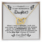 A Wonderful Miracle | To My Wonderful Daughter | Love Dad Interlocking Hearts Necklace - Zealous Christian Gear - 3
