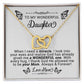 A Wonderful Miracle | To My Wonderful Daughter | Love Mom Interlocking Hearts Necklace - Zealous Christian Gear - 3