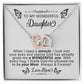 A Wonderful Miracle | To My Wonderful Daughter | Love Mom Interlocking Hearts Necklace - Zealous Christian Gear - 2