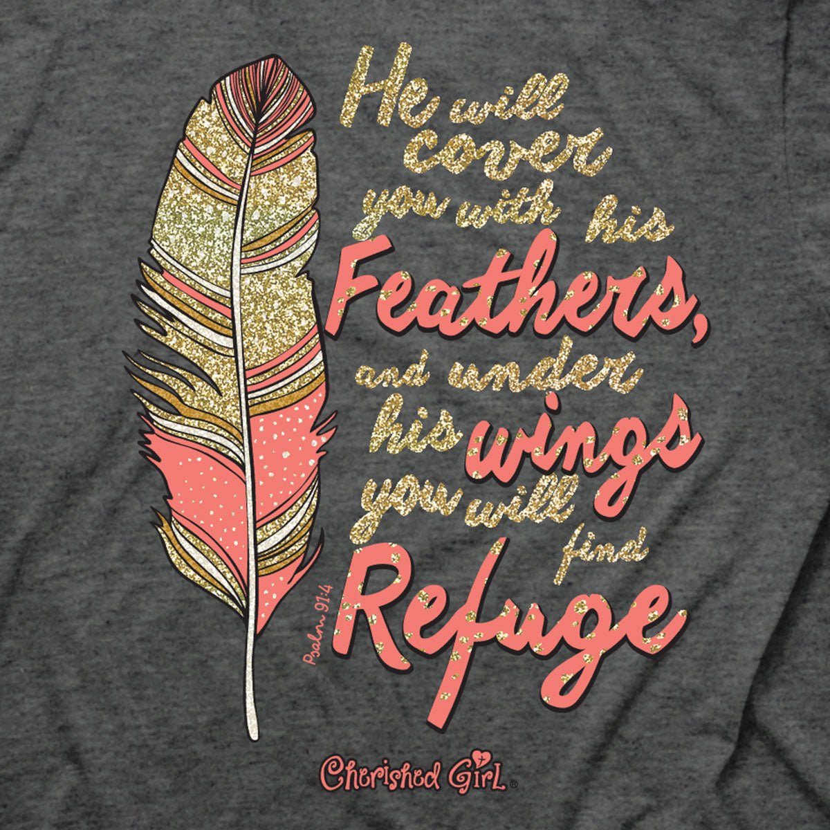 Cherished Feathers™ | Cherished Girl® Womens T-Shirt - Zealous Christian Gear - 2