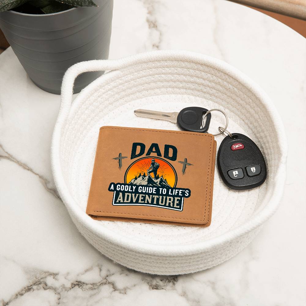 DAD: A Godly Guide to Life's Adventure | Graphic Leather Wallet - Zealous Christian Gear - 5