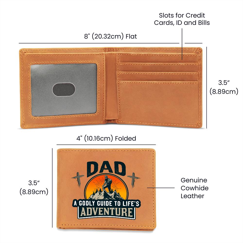 DAD: A Godly Guide to Life's Adventure | Graphic Leather Wallet - Zealous Christian Gear - 3