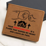 DAD: YOUR CHRIST-LIKE ZEAL IS A FLAME | Graphic Leather Wallet - Zealous Christian Gear - 5