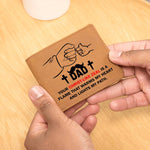 DAD: YOUR CHRIST-LIKE ZEAL IS A FLAME | Graphic Leather Wallet - Zealous Christian Gear - 2