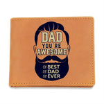 DAD YOU'RE AWESOME | BEST DAD EVER | Graphic Leather Wallet - Zealous Christian Gear - 3