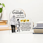 Dear Grandpa | Thank You For Being My Grandpa | Heart-Shaped Acrylic Plaque - Zealous Christian Gear - 5