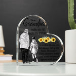 Dear Grandpa | Thank You For Being My Grandpa | Heart-Shaped Acrylic Plaque - Zealous Christian Gear - 4