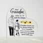 Dear Grandpa | Thank You For Being My Grandpa | Heart-Shaped Acrylic Plaque - Zealous Christian Gear - 7