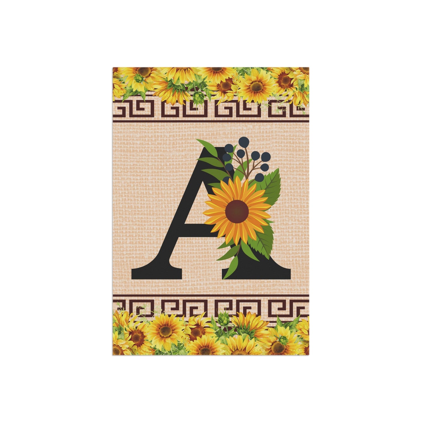 Elegant Sunflower Design Garden Flag with A-Z Letter Variations - Zealous Christian Gear - 4