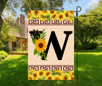 Elegant Sunflower Design Garden Flag with A-Z Letter Variations - Zealous Christian Gear - 27