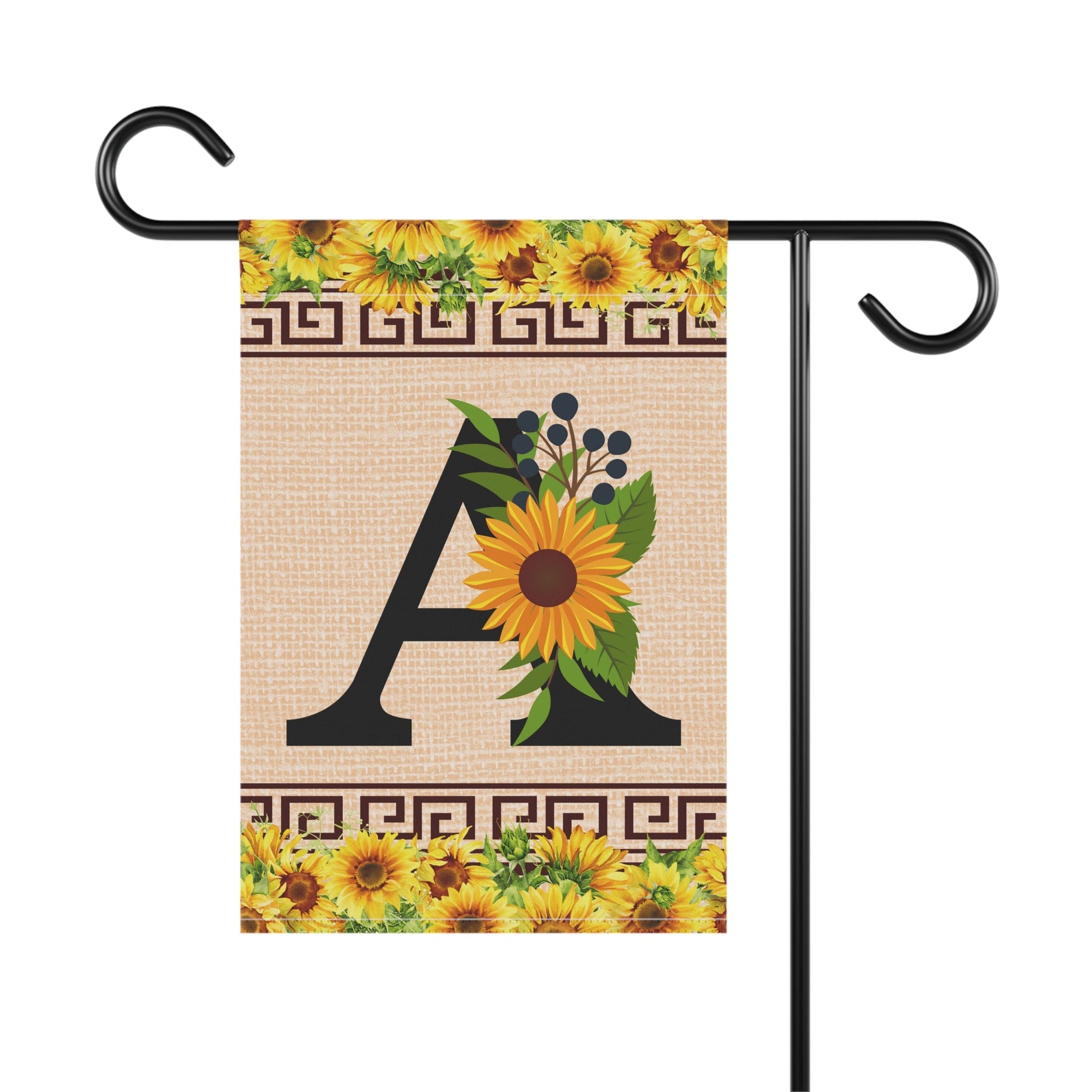 Elegant Sunflower Design Garden Flag with A-Z Letter Variations - Zealous Christian Gear - 3