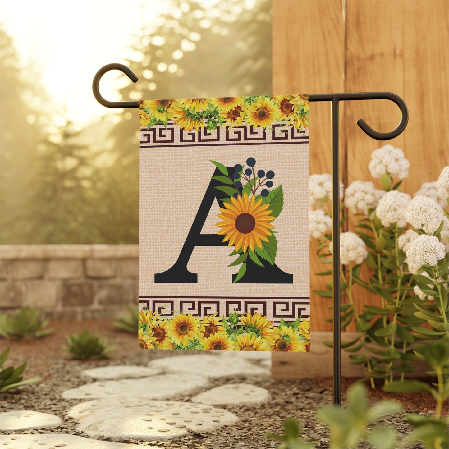 Elegant Sunflower Design Garden Flag with A-Z Letter Variations - Zealous Christian Gear - 5