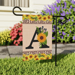 Elegant Sunflower Design Garden Flag with A-Z Letter Variations - Zealous Christian Gear - 1