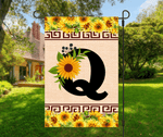 Elegant Sunflower Design Garden Flag with A-Z Letter Variations - Zealous Christian Gear - 21