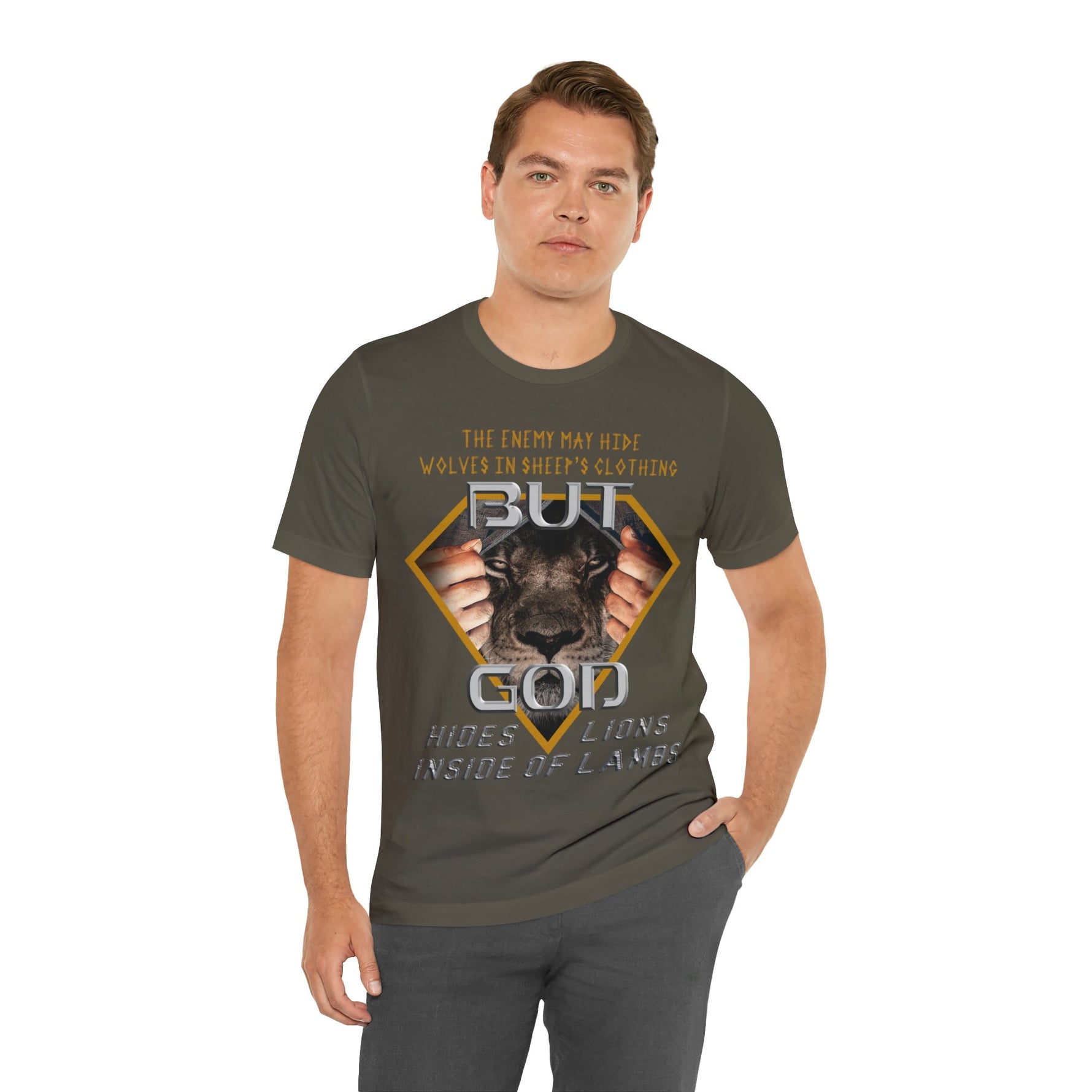 God Hides Lions Inside of Lambs | Unisex T-Shirt - Zealous Christian Gear - 13