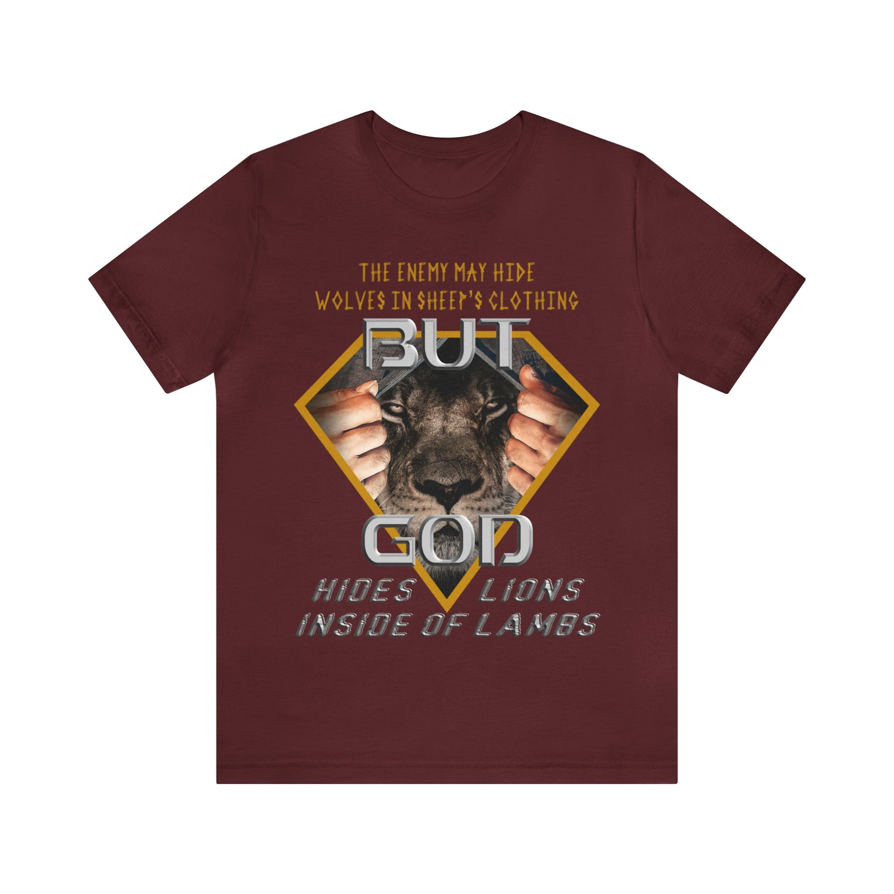 God Hides Lions Inside of Lambs | Unisex T-Shirt - Zealous Christian Gear - 9