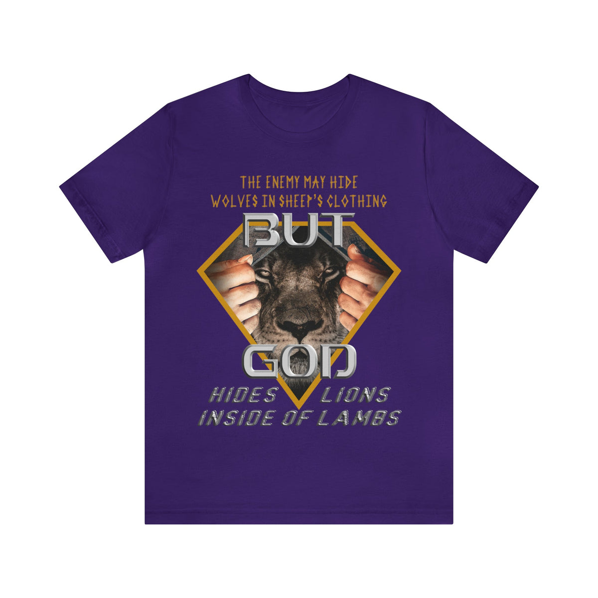 God Hides Lions Inside of Lambs | Unisex T-Shirt - Zealous Christian Gear - 3