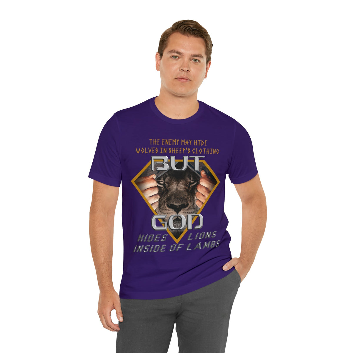 God Hides Lions Inside of Lambs | Unisex T-Shirt - Zealous Christian Gear - 7