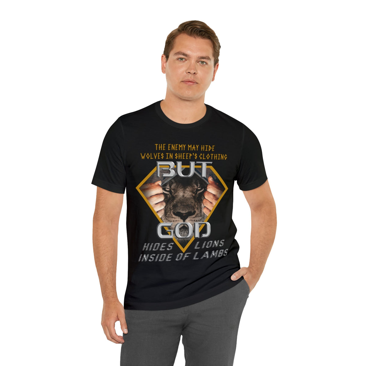 God Hides Lions Inside of Lambs | Unisex T-Shirt - Zealous Christian Gear - 22