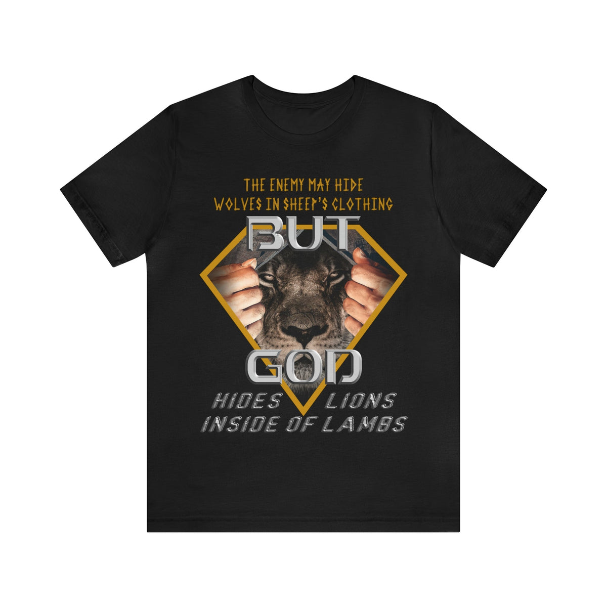 God Hides Lions Inside of Lambs | Unisex T-Shirt - Zealous Christian Gear - 16