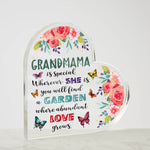 Grandmama - Garden Where Abundant Love Grows | Heart-Shaped Acrylic Plaque | Gifts for Grandmother - Zealous Christian Gear - 5