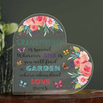 Grandmommy - Garden Where Abundant Love Grows | Heart-Shaped Acrylic Plaque | Gifts for Grandmother - Zealous Christian Gear - 9