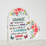 Grannie - Garden Where Abundant Love Grows | Heart-Shaped Acrylic Plaque | Gifts for Grandmother - Zealous Christian Gear - 5