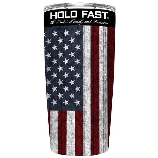 Hold Fast® 20 oz. Stainless Steel Tumbler | Flag - Zealous Christian Gear - 1