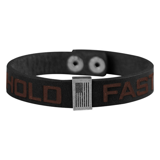 HOLD FAST® Men's Bracelet | Flag Snap Black - Zealous Christian Gear