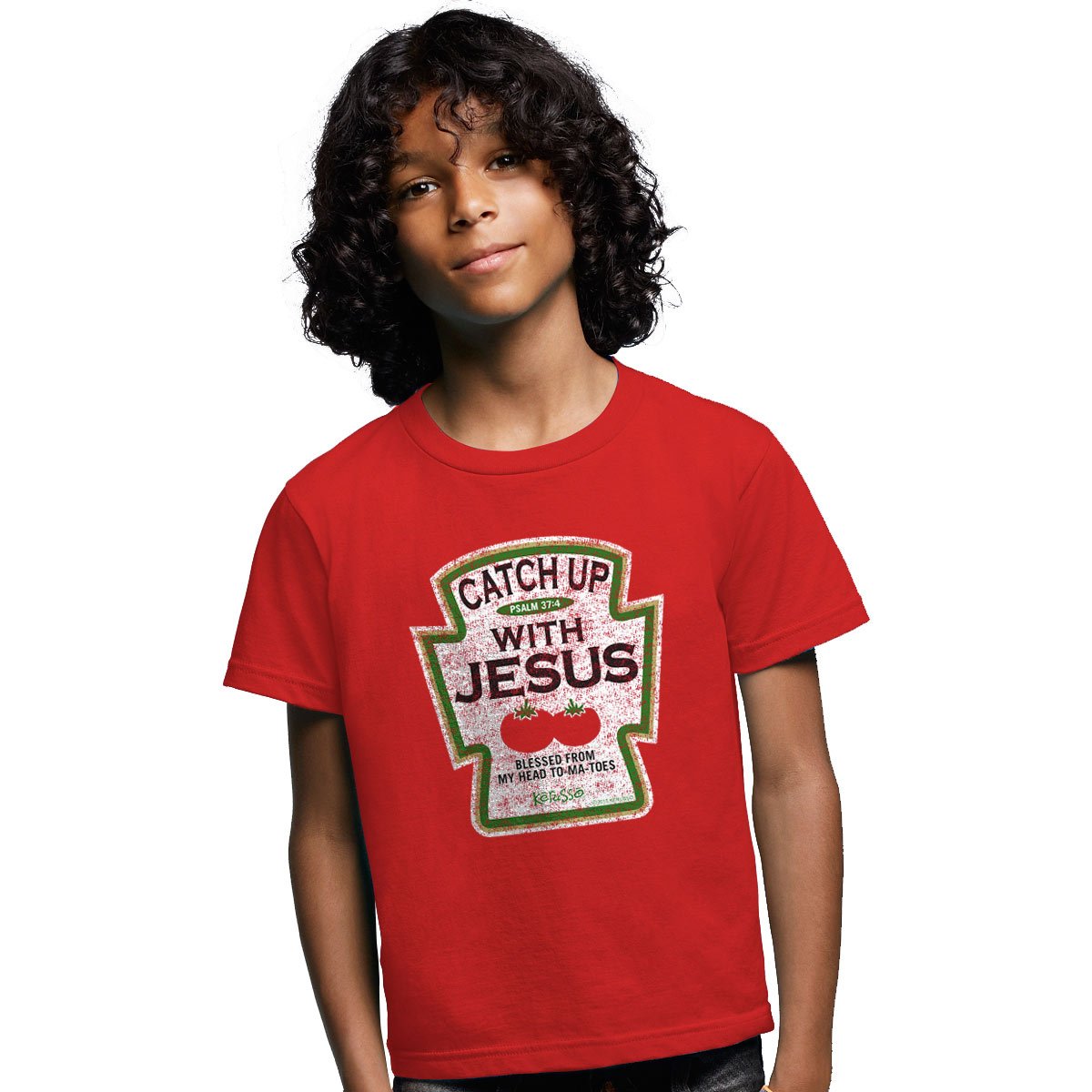 Kerusso® Kids T-Shirt | Catch Up With Jesus™ - Zealous Christian Gear - 2